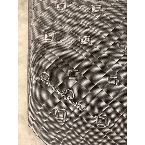 Oscar de La Renta Silk Tie Mens Gray Designer Quiet Luxury Formal - Picture 3 of 6